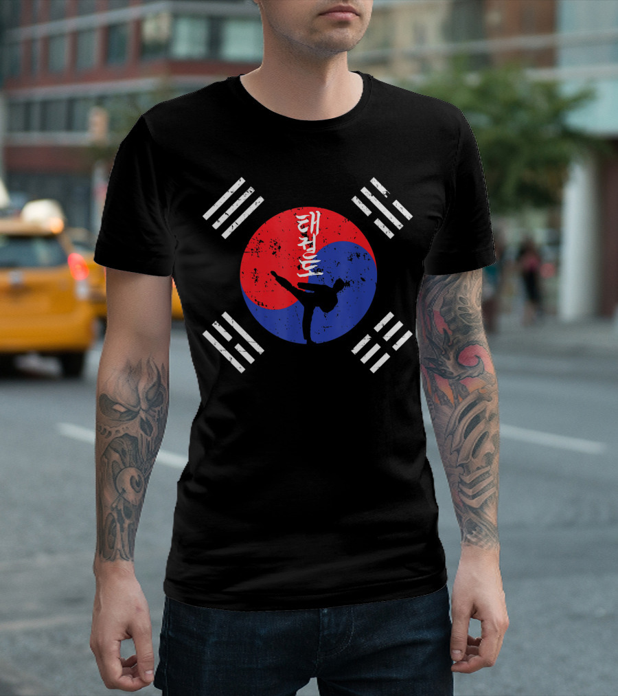 Korean Taekwondo Taegeukki Martial Arts Kids Adults T-Shirt