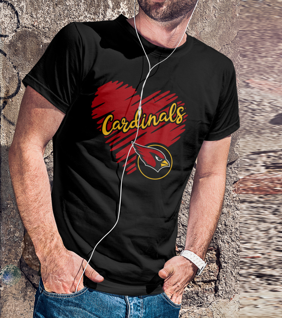 Cardinals Heart T-Shirt