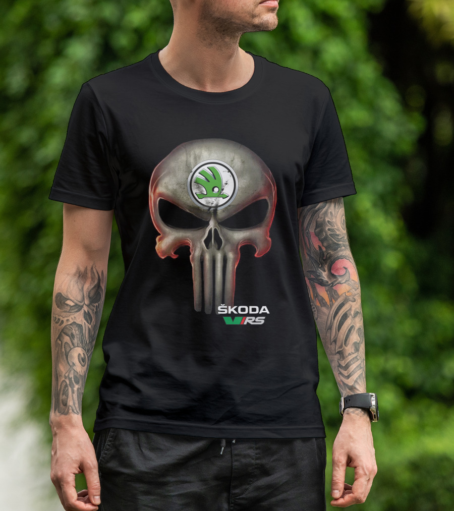 Škoda VRS Skull Punisher Emblem T-Shirt