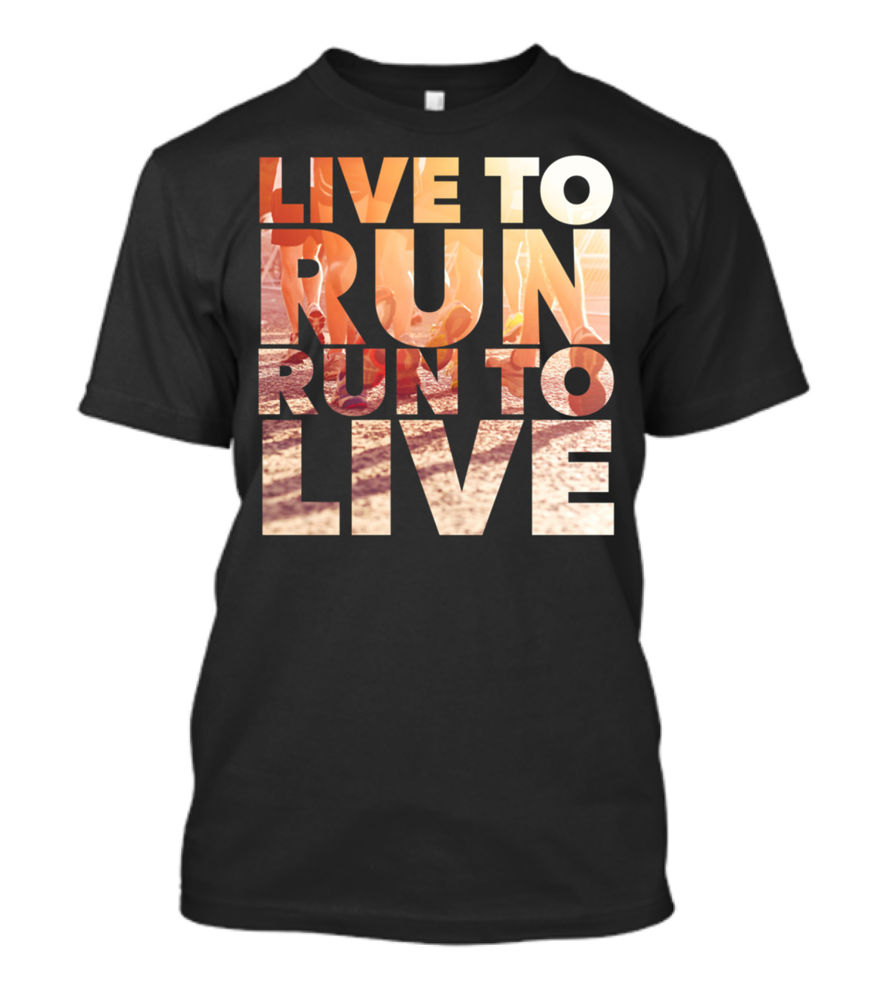 LIVE TO RUN RUN TO LIVE Runners Motivation T-Shirt