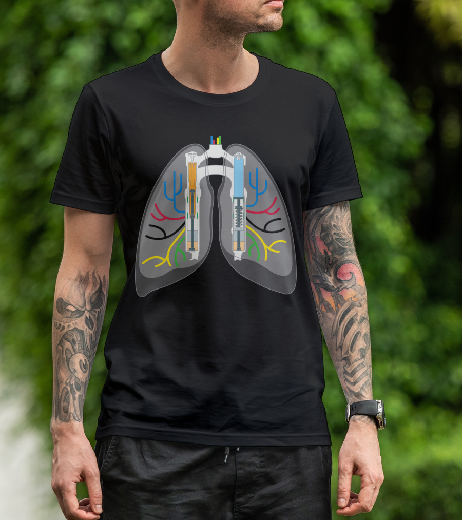 Air Chamber Lungs Schematic T-Shirt