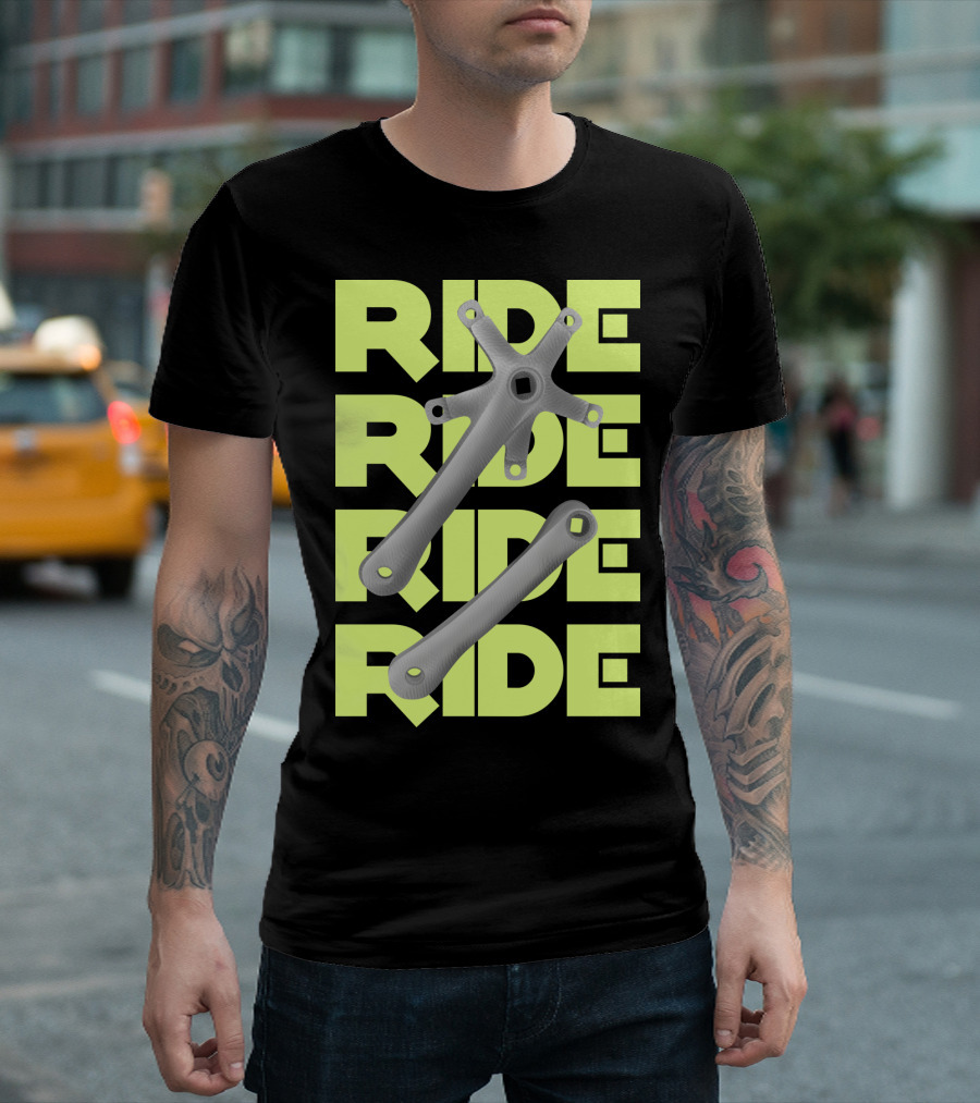 RIDE RIDE RIDE Bike Crankset T-Shirt