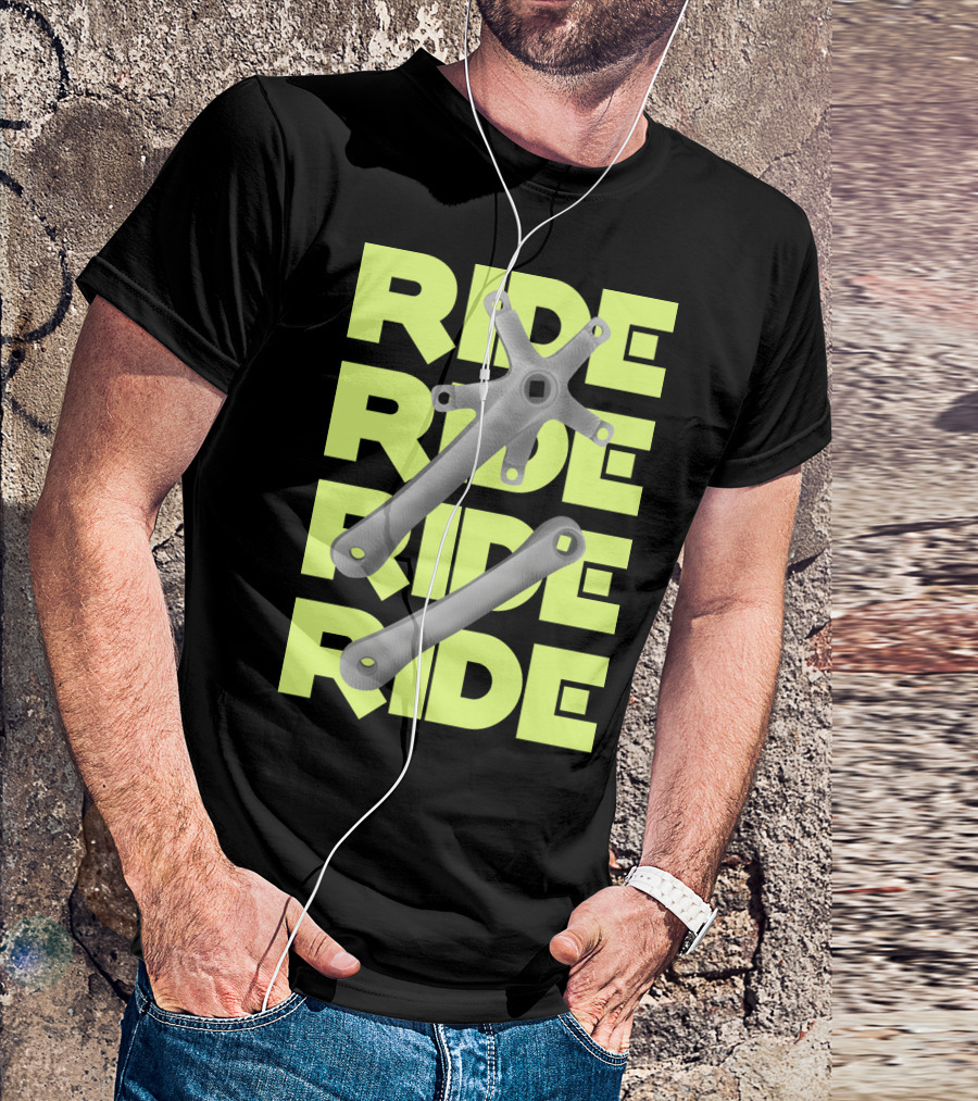 RIDE RIDE RIDE Bike Crankset T-Shirt