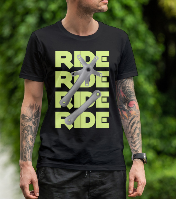 RIDE RIDE RIDE Bike Crankset T-Shirt