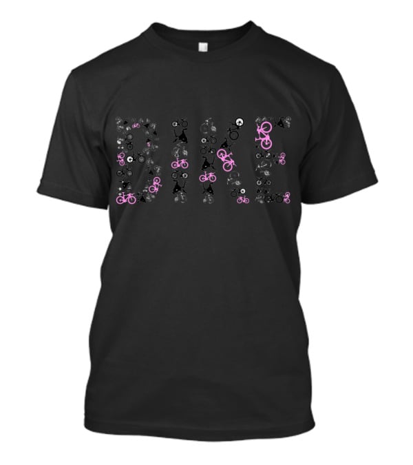 Bike Cycling Funny Pink And Black Bicycle T-Shirt