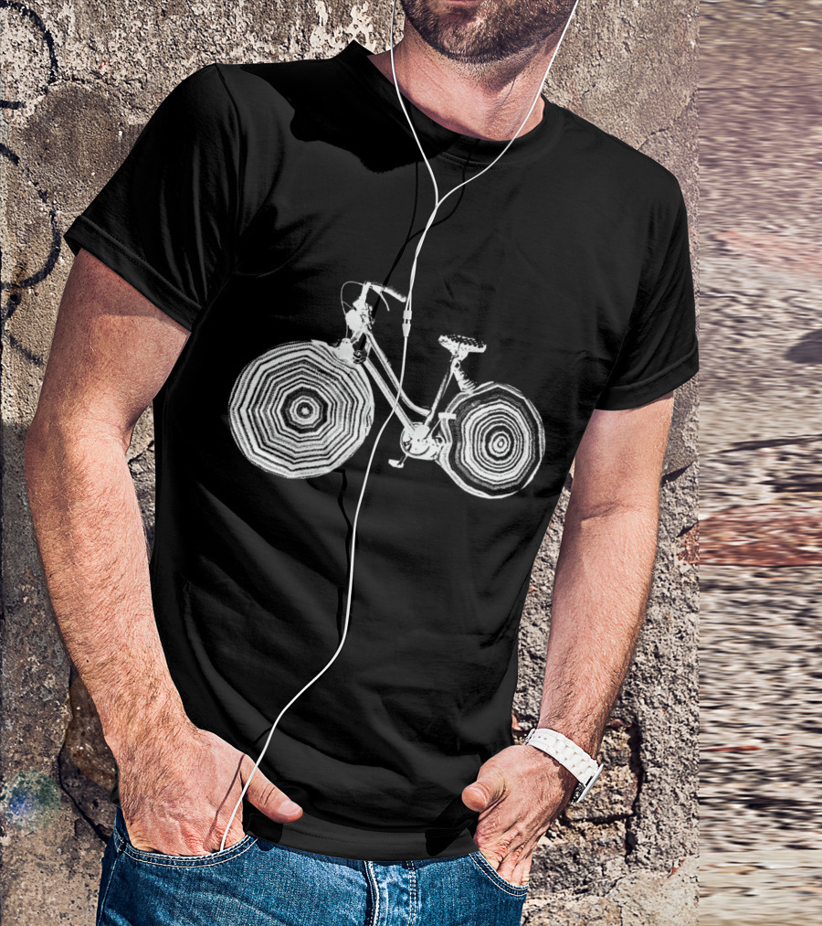 Bikeadelic Groovy Spiral Wheel Bicycle T-Shirt