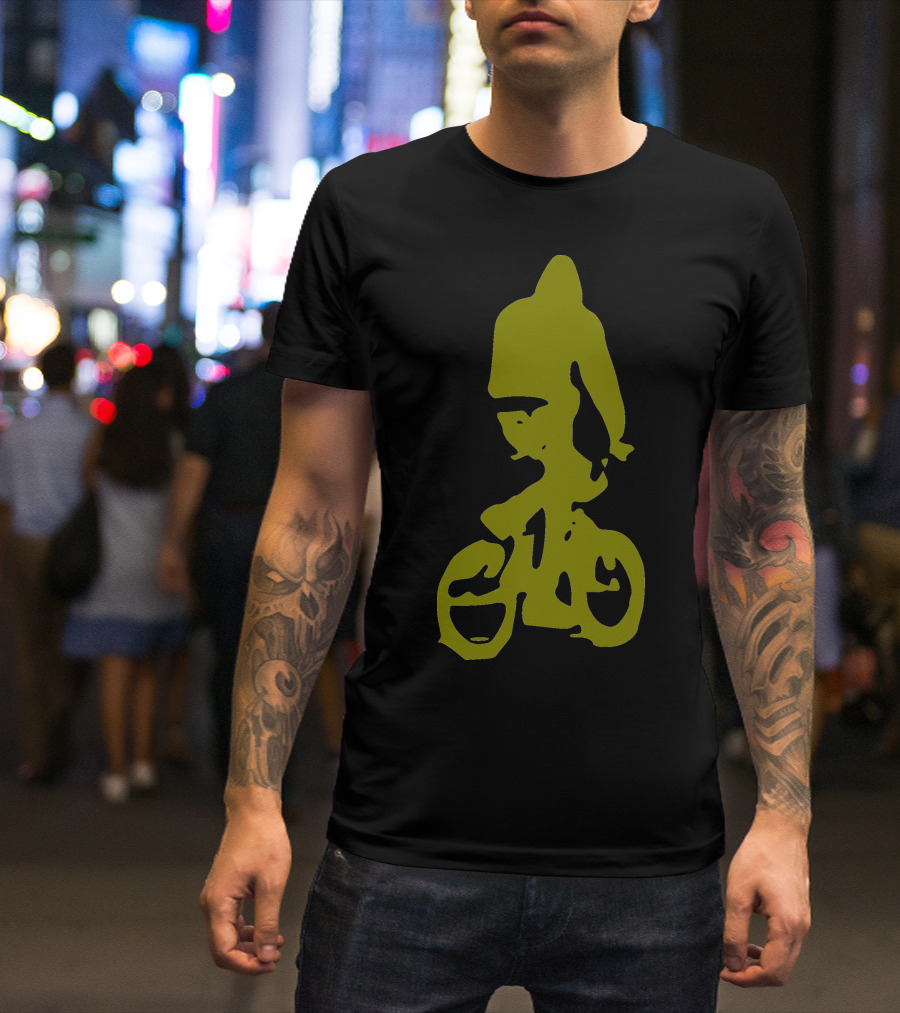 BMX Rider Silhouette In T-Shirt