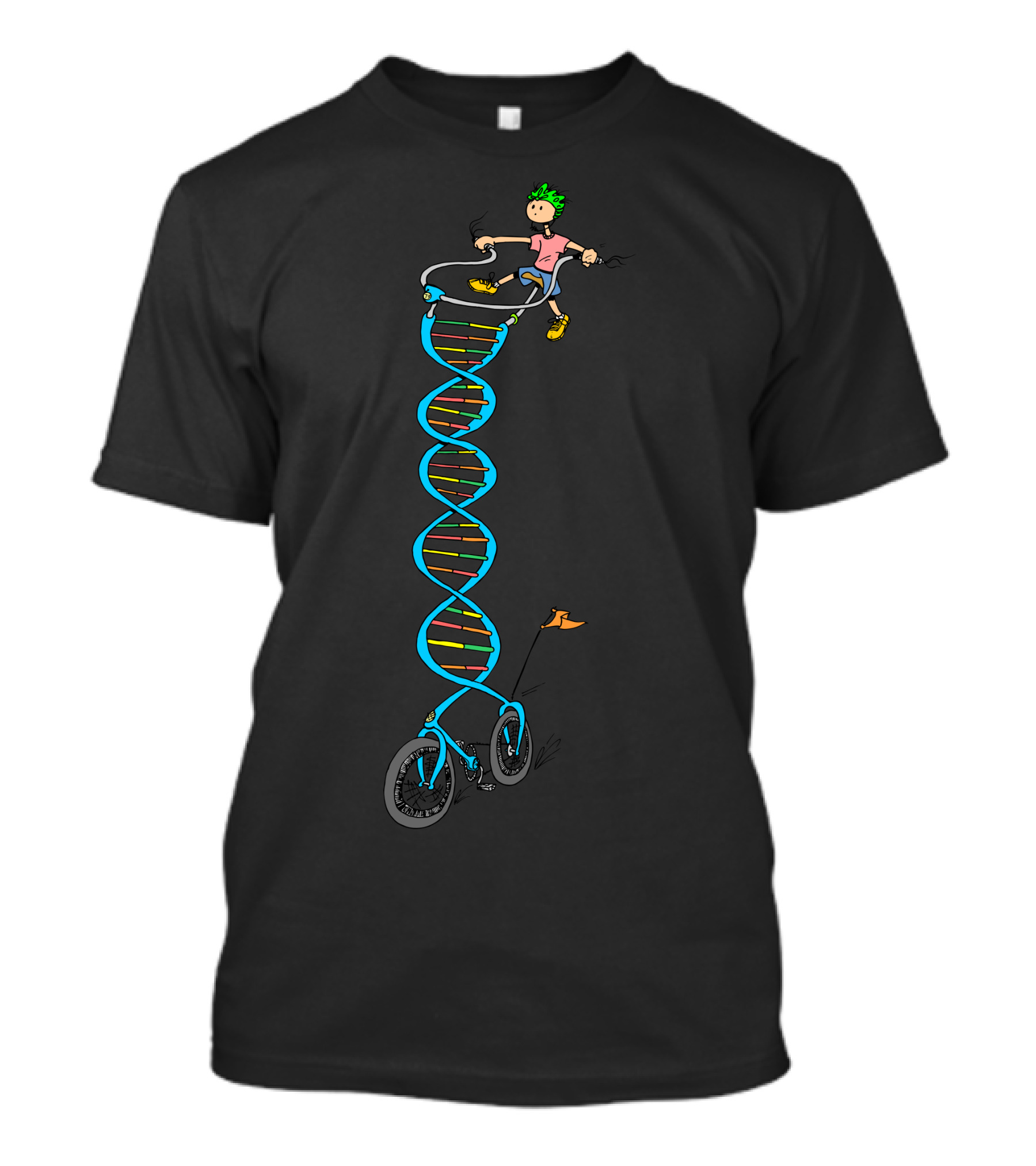 Born To Ride DNA Bicycle Adventure T-Shirt