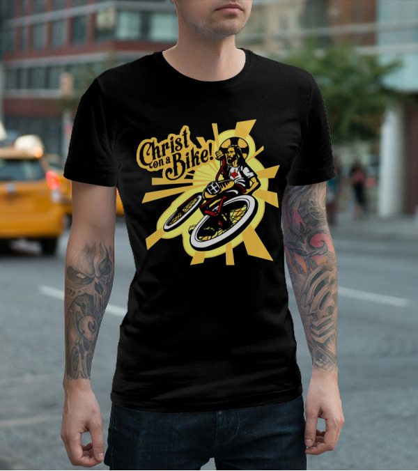 Christ On A Bike Retro Radiance Cycle Burst T-Shirt