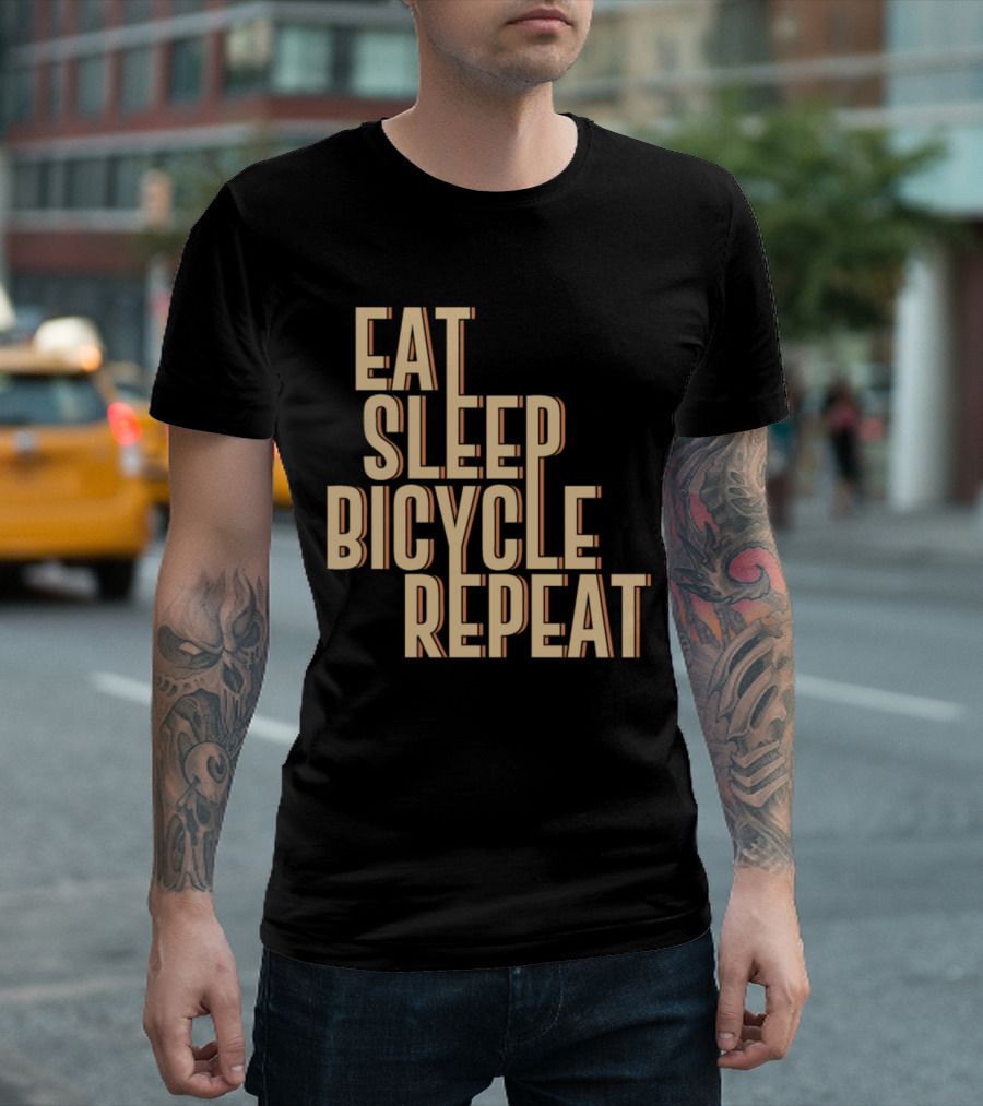 Eat Sleep Bicycle Repeat Bike Cycling Passion T-Shirt