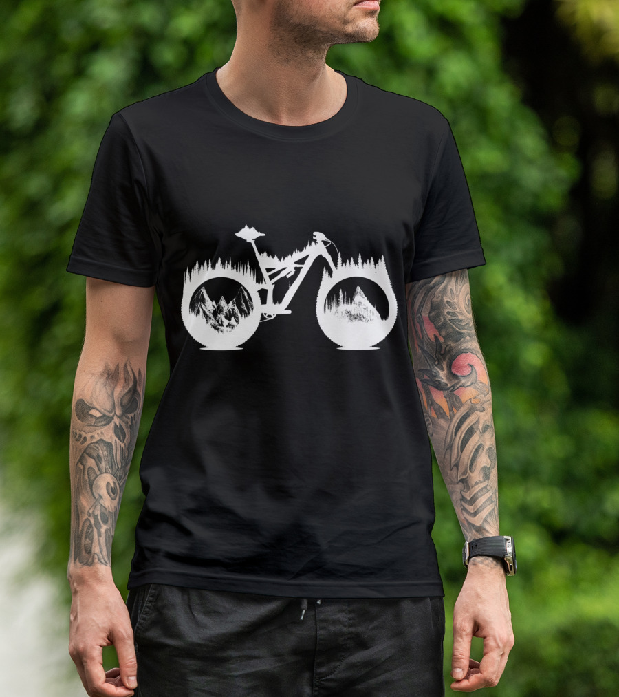 Enduro Mountain Bike Forest Landscape Adventure T-Shirt