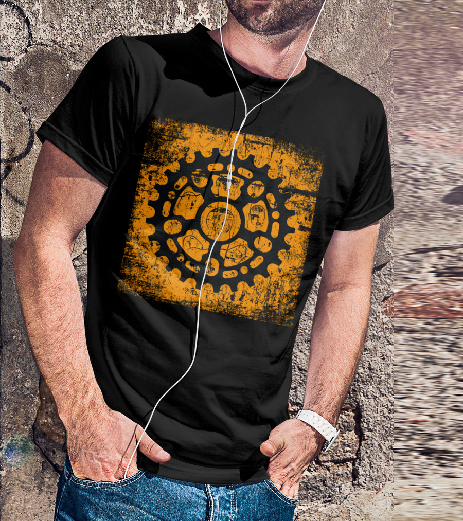 Grunge Gear Distressed Orange Sprocket T-Shirt