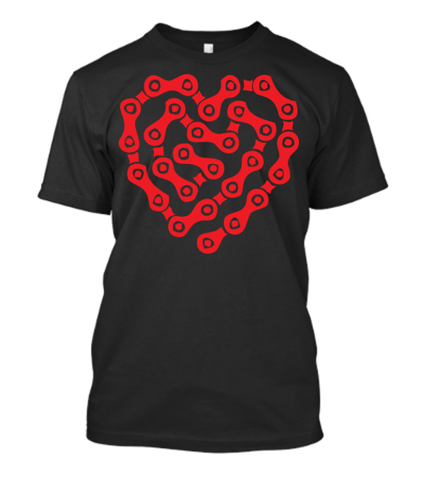 Hertzblut Heart-Shaped Red Bicycle Chain T-Shirt