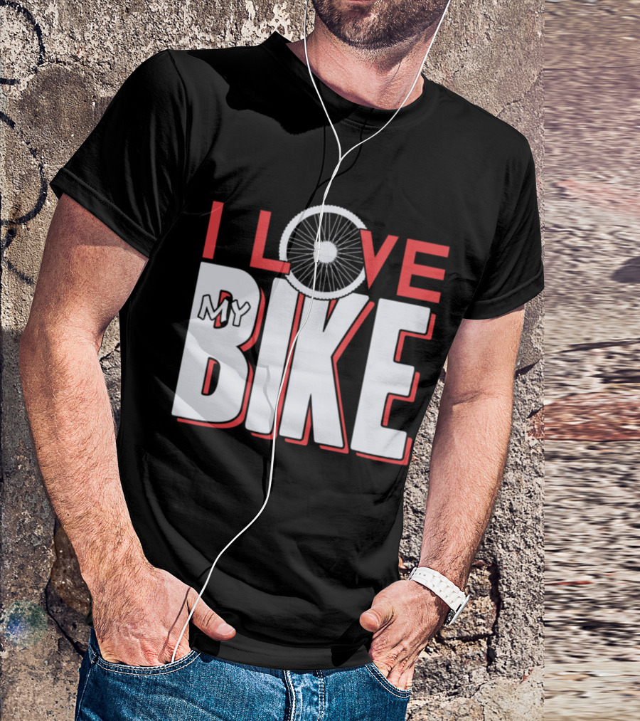 I Love My Bike Bicycle Wheel T-Shirt