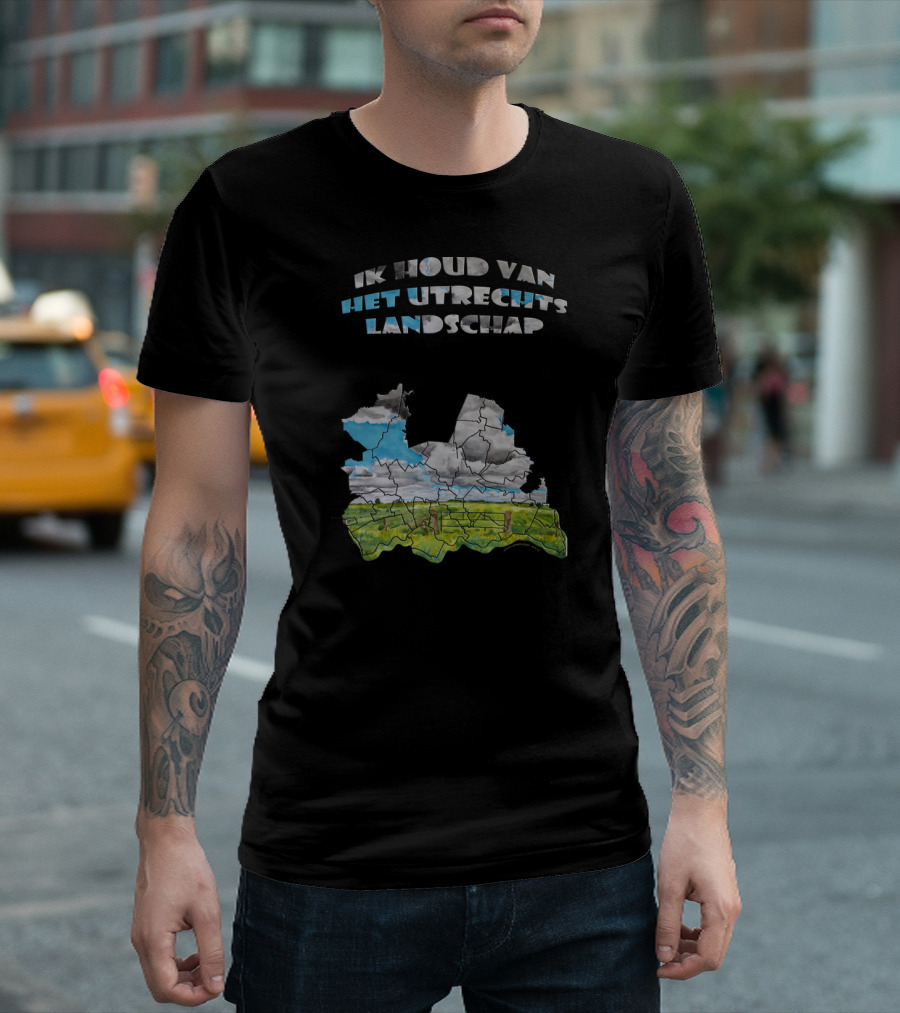Ik Houd Van Het Utrechts Landschap Aquarel Kaart Kunstwerk T-Shirt