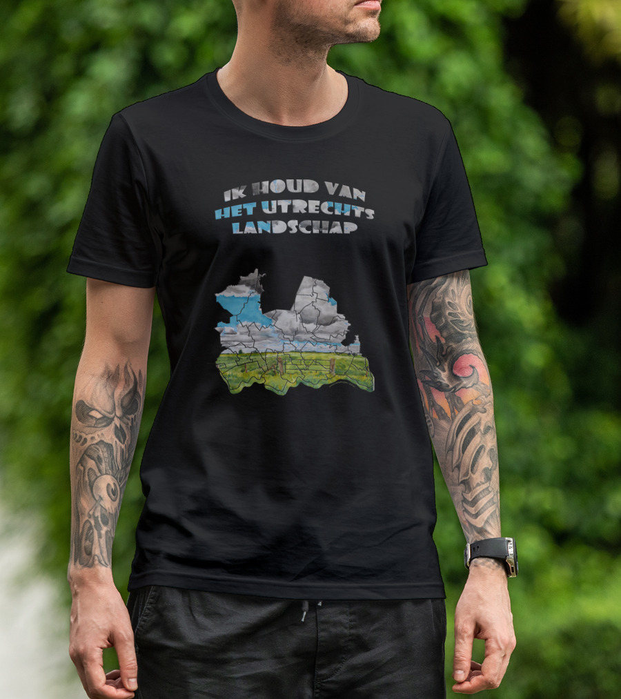 Ik Houd Van Het Utrechts Landschap Aquarel Kaart Kunstwerk T-Shirt