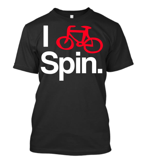 I Spin Bike Cycling Biking Workout With Red Bicycle T-Shirt