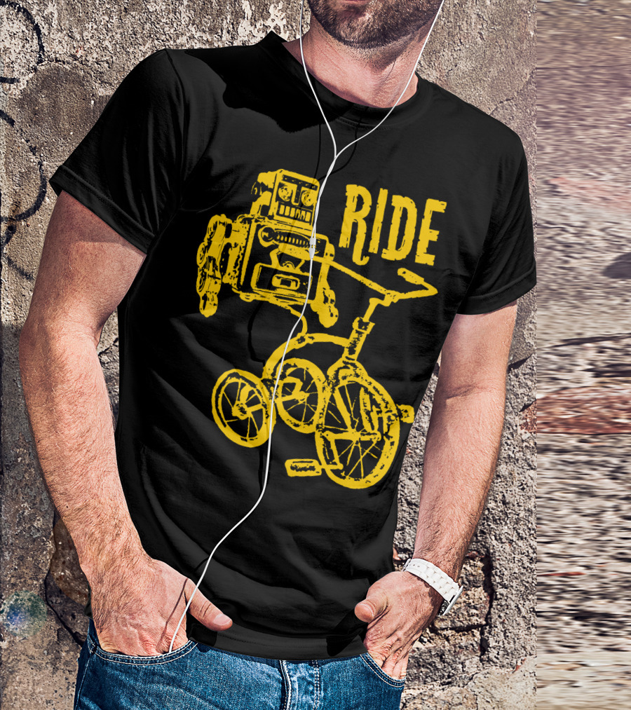 I Want To Ride My Tricycle Robot On Trike Vintage Style RIDE T-Shirt