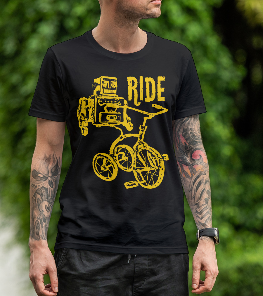 I Want To Ride My Tricycle Robot On Trike Vintage Style RIDE T-Shirt