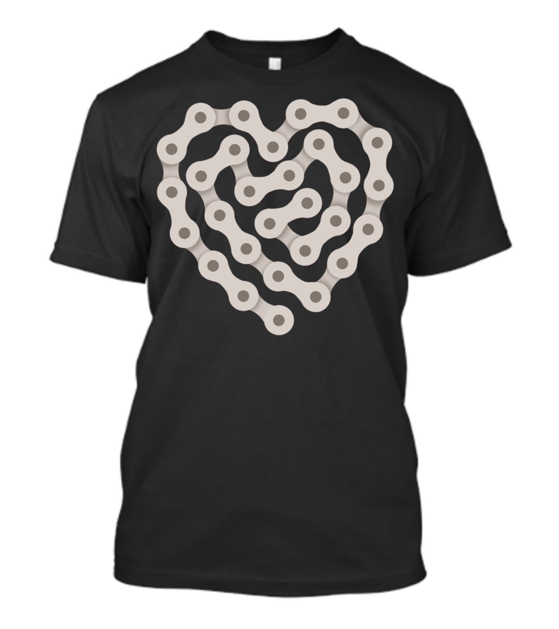 Love Biking Heart Chain T-Shirt