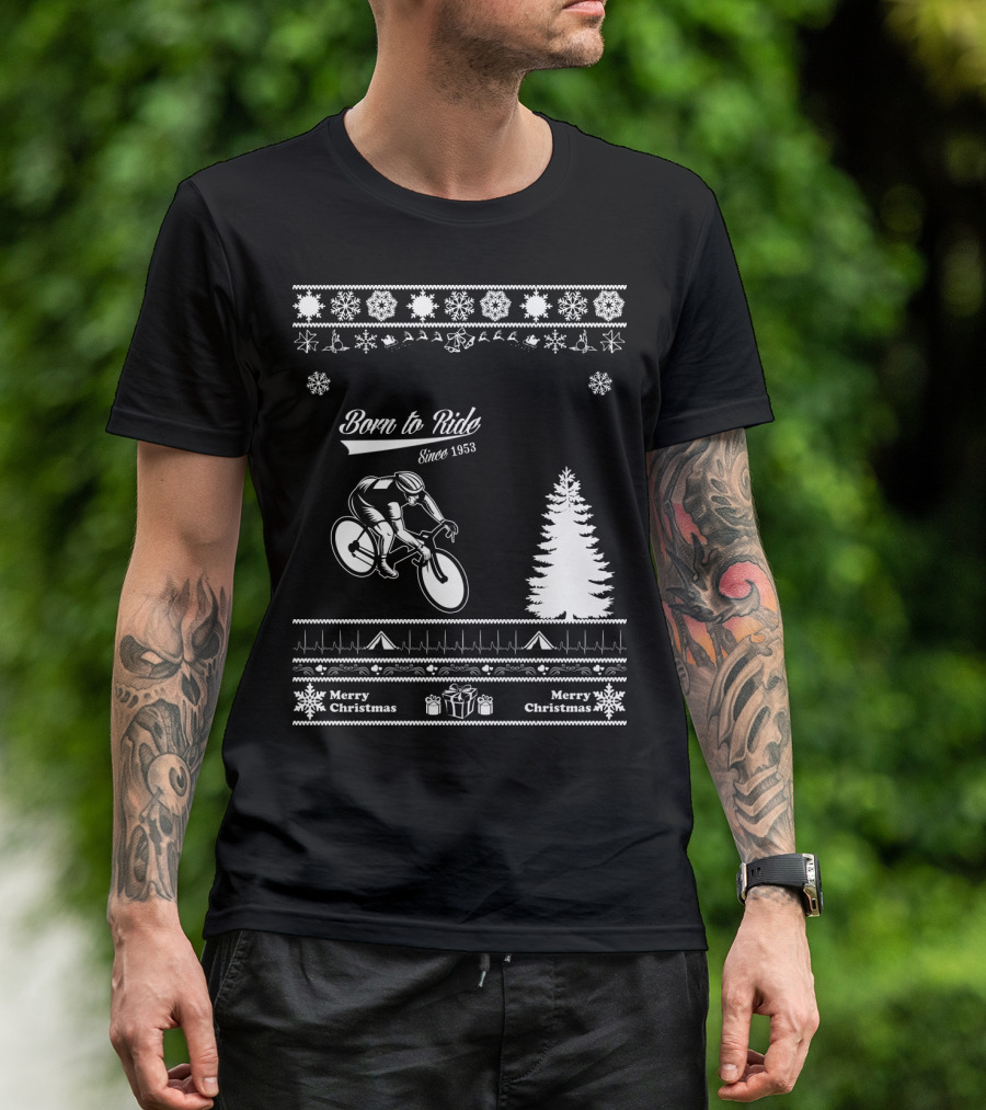 Born To Ride Merry Christmas Since 1953 T-Shirt