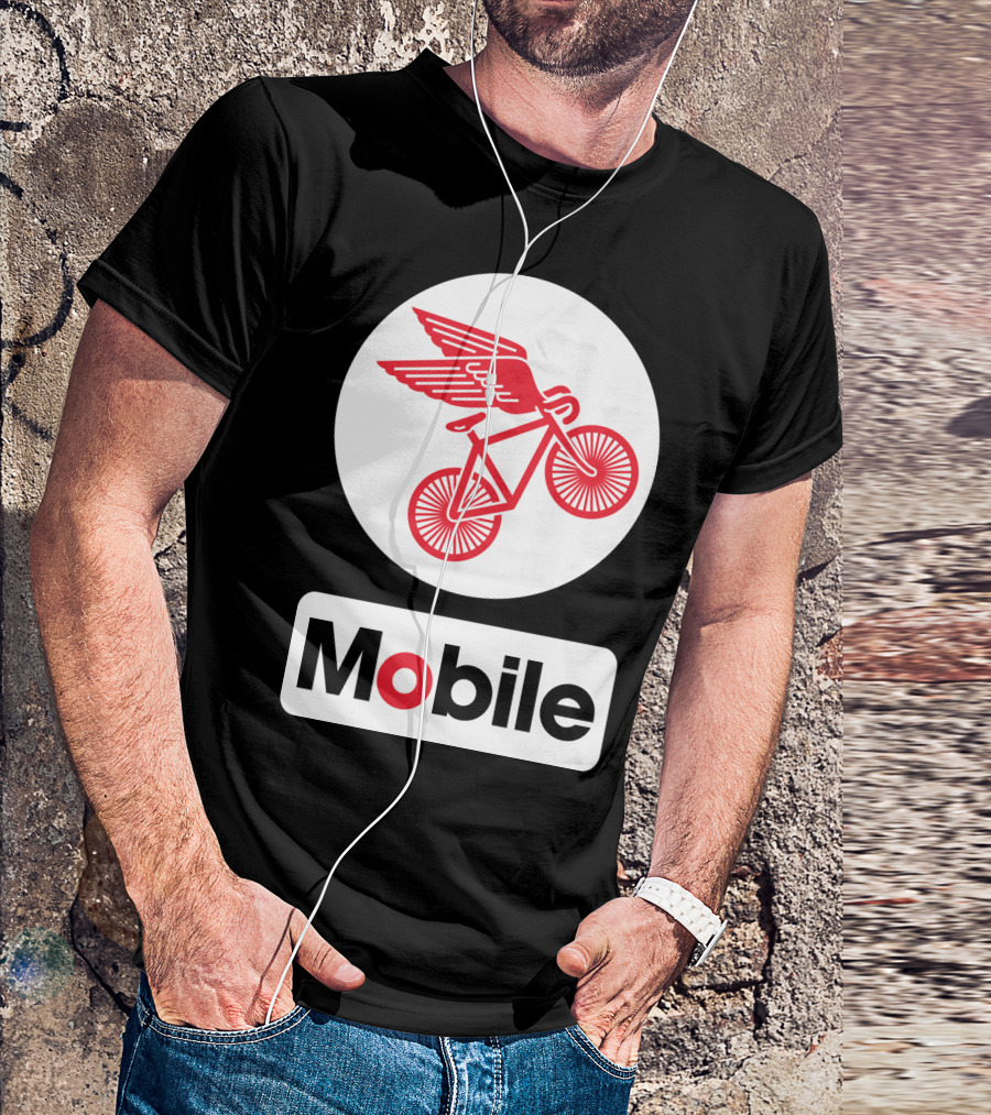 Mobile Pegasus Bicycle Wings T-Shirt