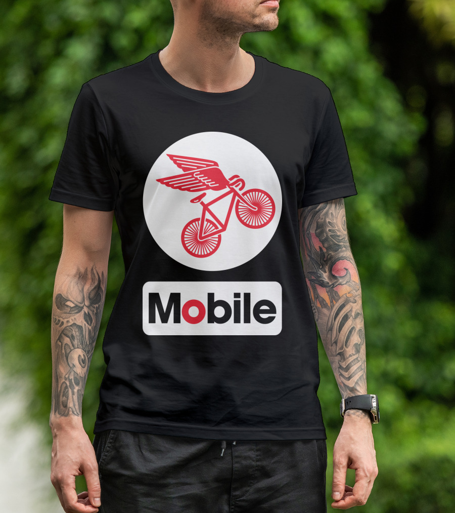 Mobile Pegasus Bicycle Wings T-Shirt