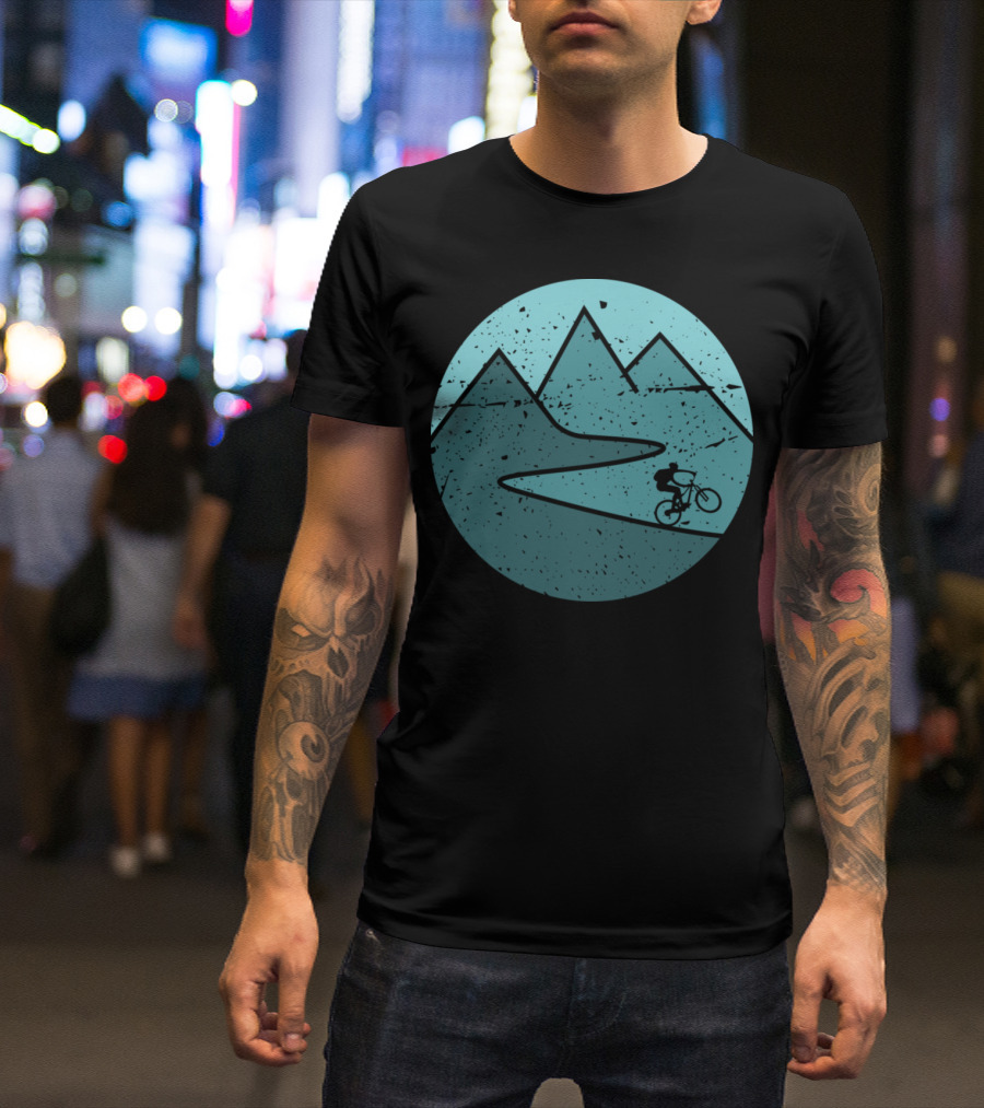Mountain Bike Biker Cycling Adventure In Scenic Outdoor Mountains T-Shirt
