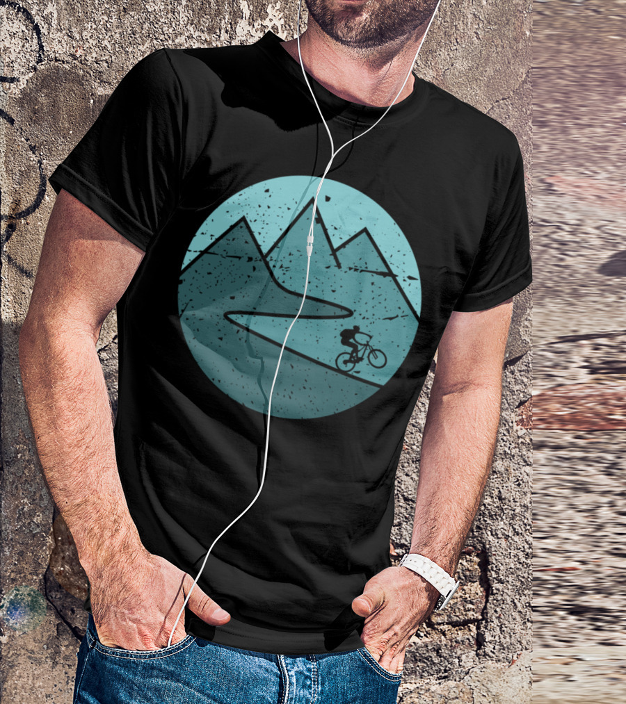 Mountain Bike Biker Cycling Adventure In Scenic Outdoor Mountains T-Shirt
