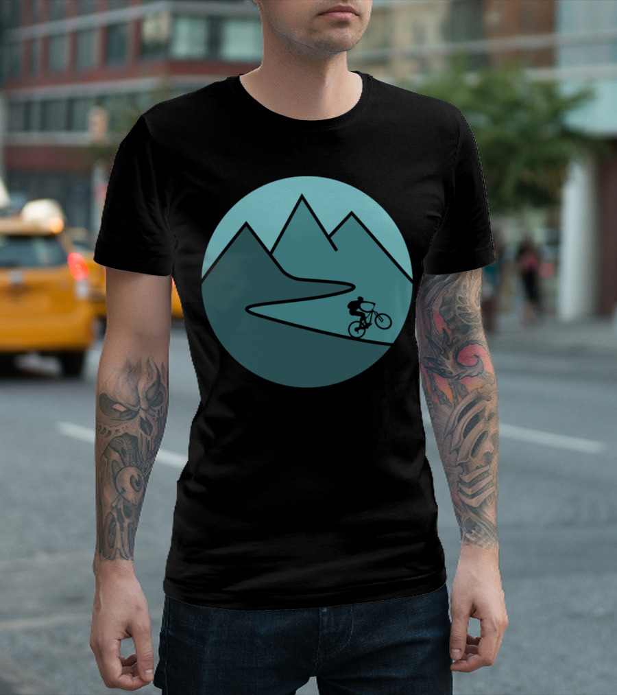 Mountain Bike Adventure Through Majestic Mountains T-Shirt
