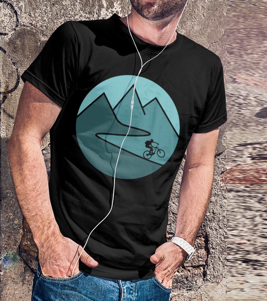 Mountain Bike Adventure Through Majestic Mountains T-Shirt