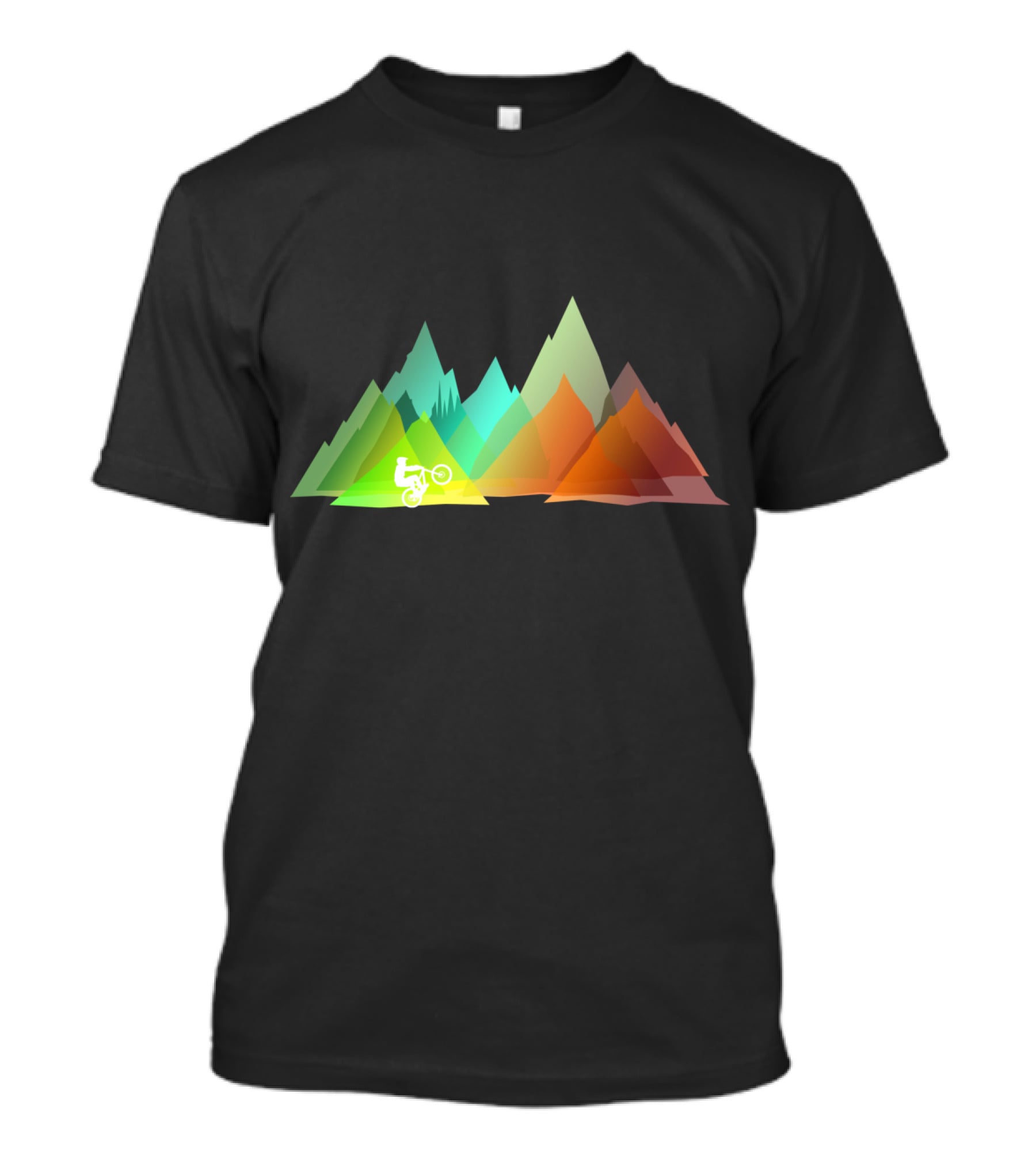 MTB Colors Mountain Biking Multicolor Peaks T-Shirt