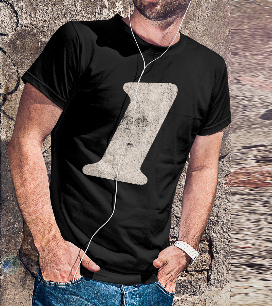 Number One Textured T-Shirt