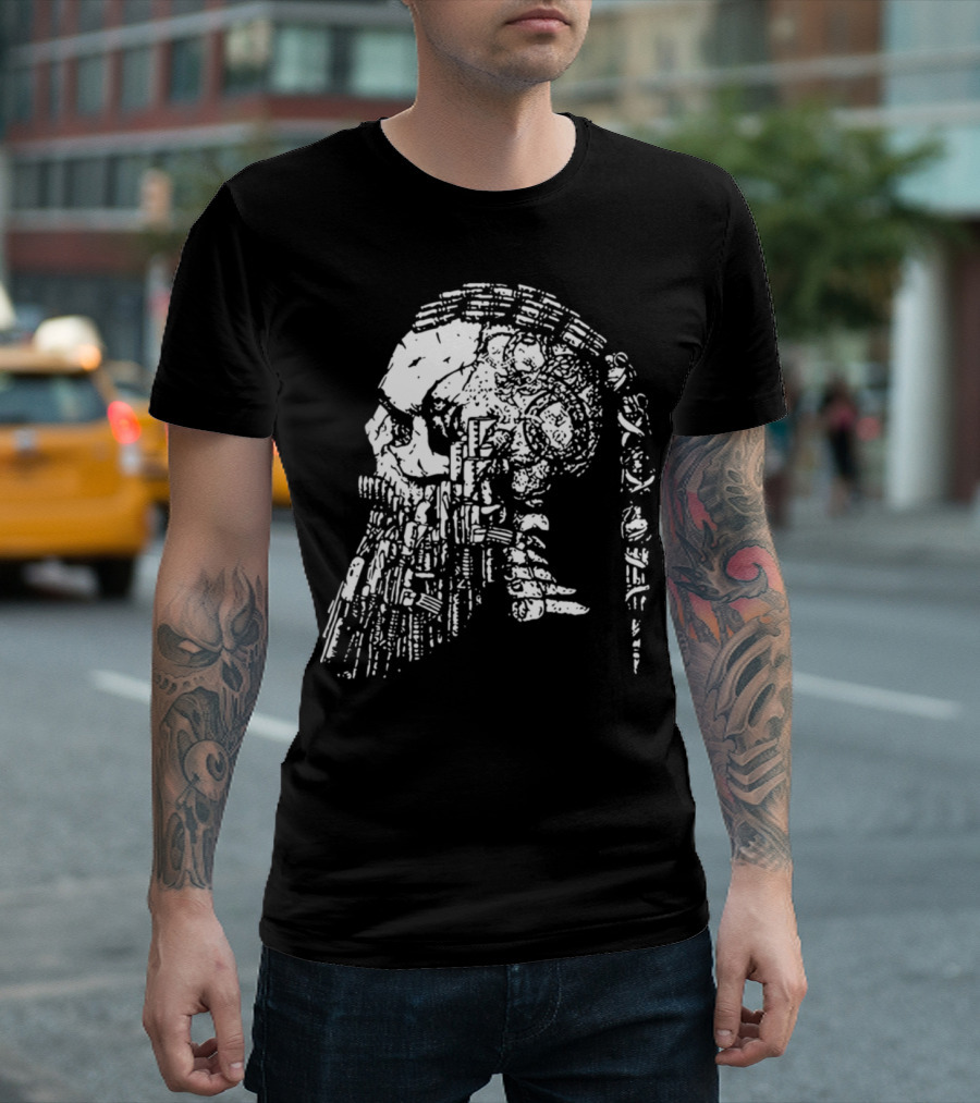 RAGNAR HEAD CAMOUFLAGE Viking Warrior Skull Art Cycling T-Shirt
