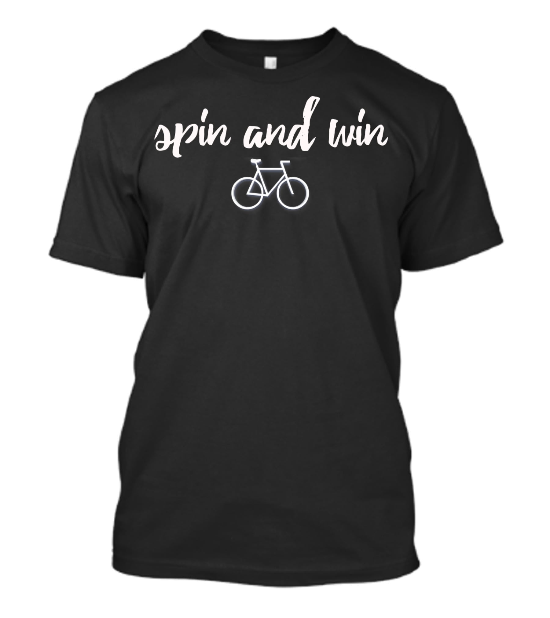 Spin And Win Cycling Bicycle Icon Workout T-Shirt