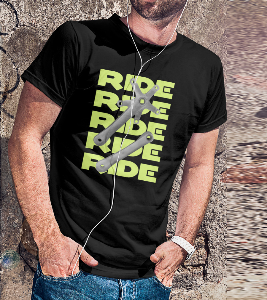RIDE Square Taper Bike Crankset T-Shirt