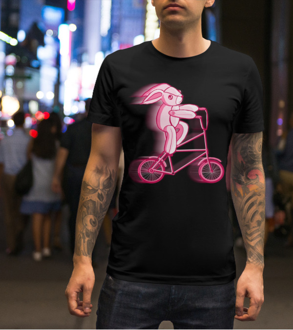 The Hare Riding Bicycle In Motion T-Shirt
