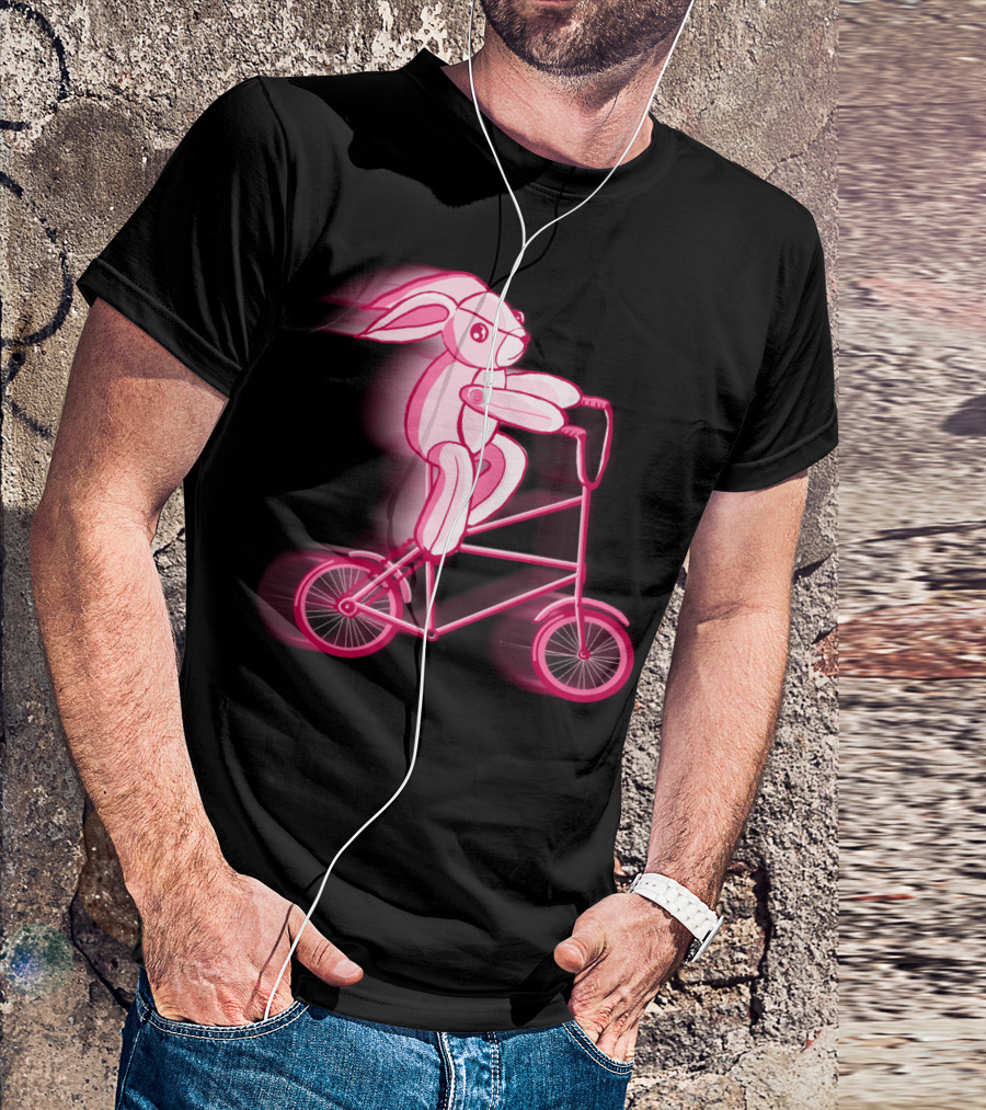 The Hare Riding Bicycle In Motion T-Shirt