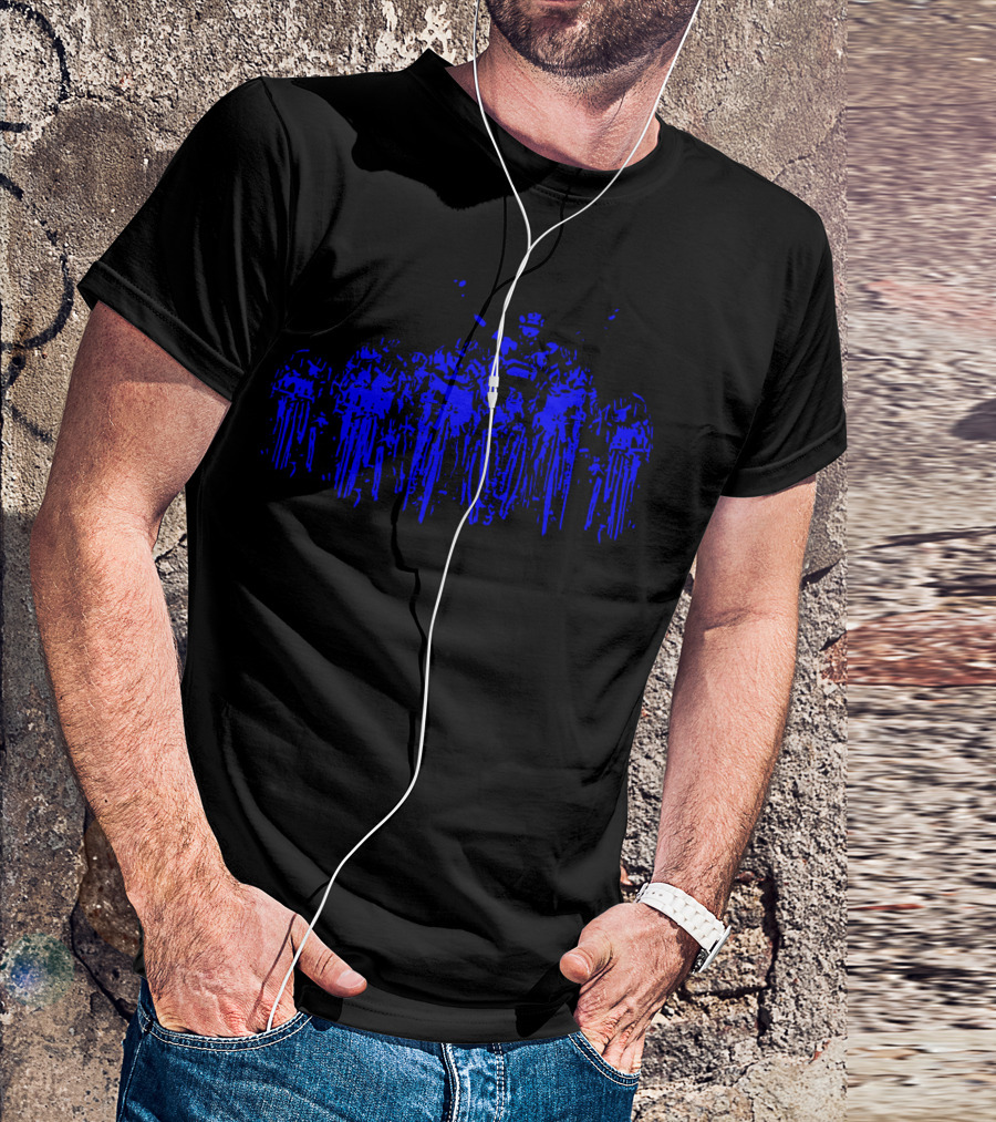 Tour De France Cyclists Blue Formation T-Shirt