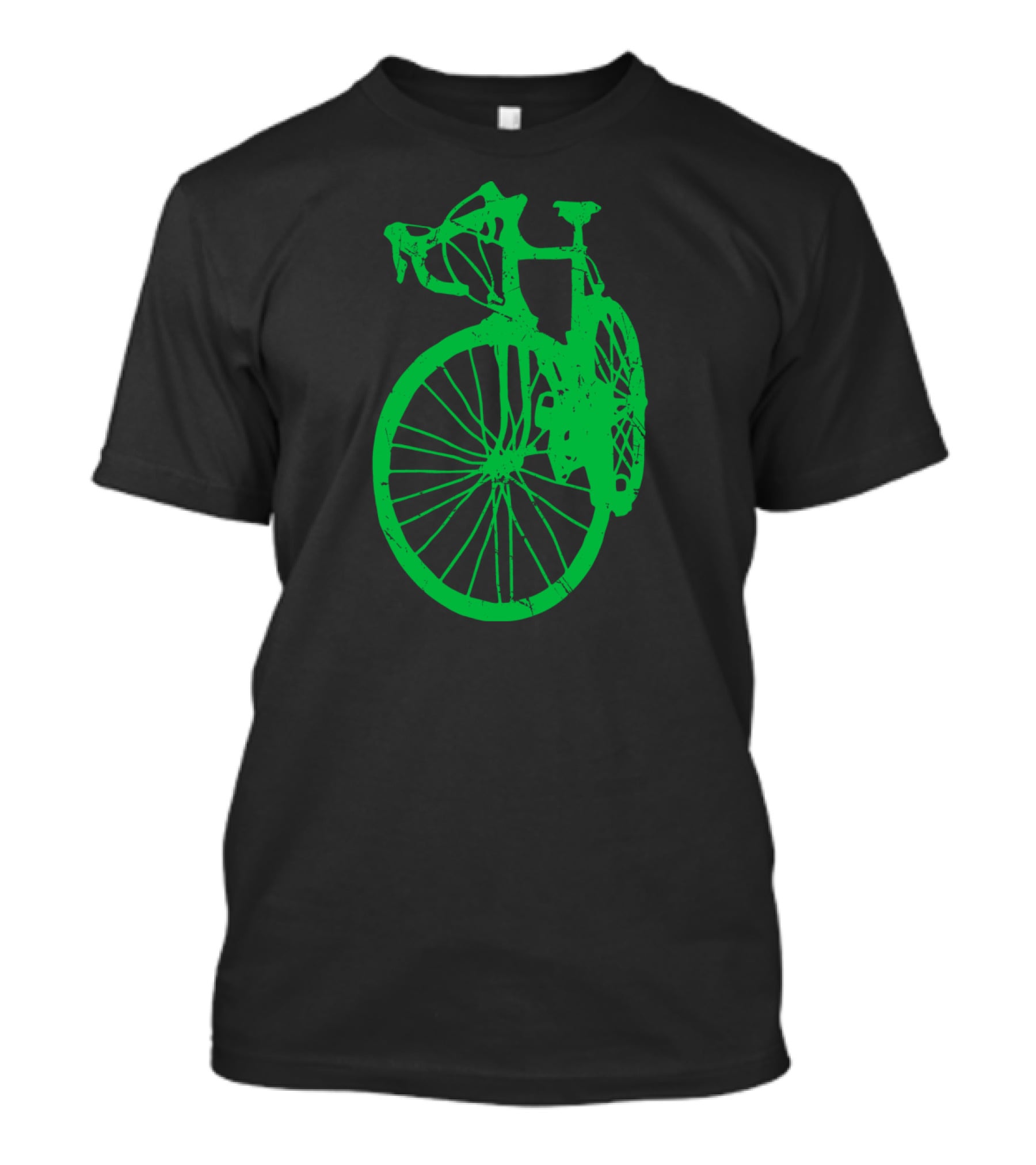 Vintage Rustic Racing Bike In Green T-Shirt