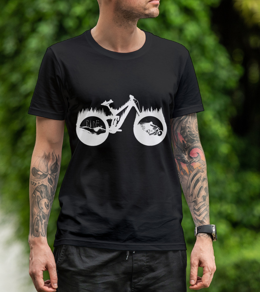 Ride White Trek Bicycle Adventure T-Shirt