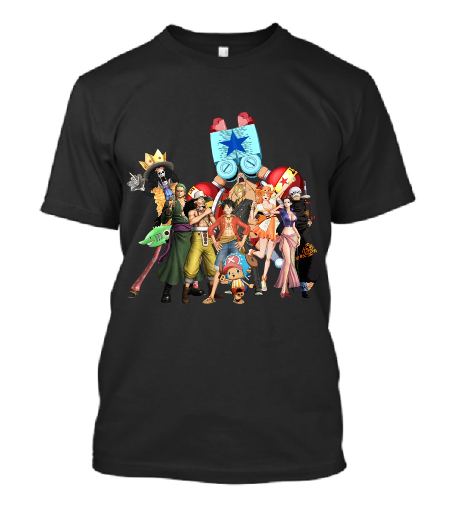 One Piece Main Characters Iconic Straw Hat Pirates Ensemble T-Shirt