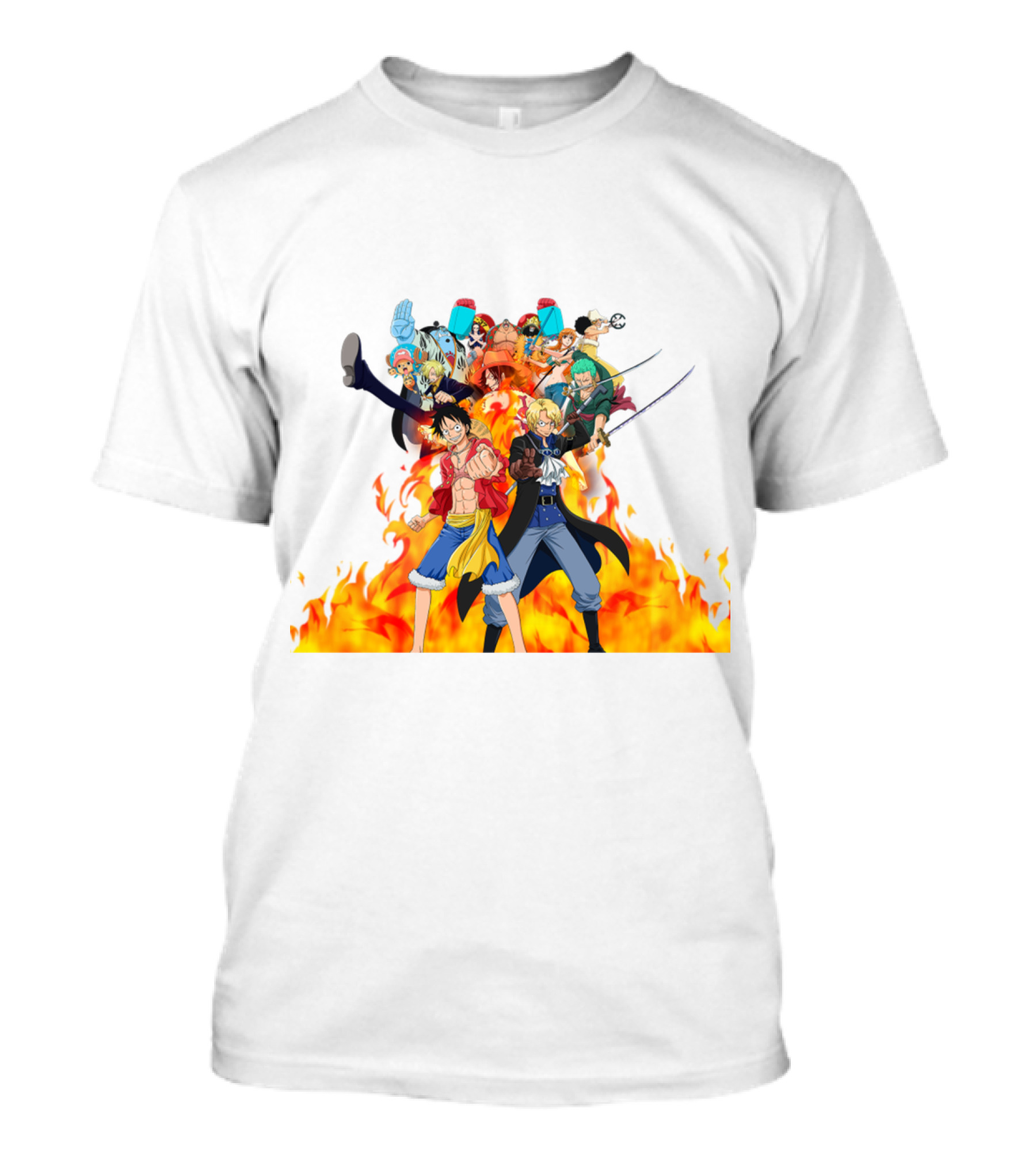 One Piece Pirate Crew In Flames T-Shirt