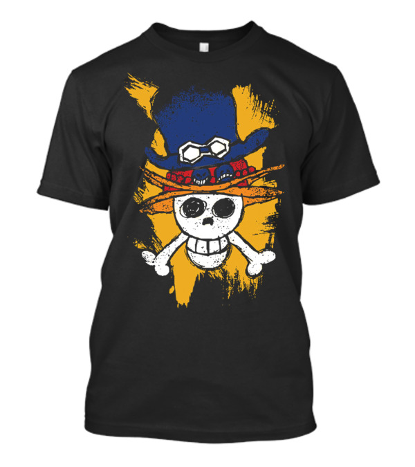 One Piece ASL Ace Sabo Luffy Skull And Pirate Hat T-Shirt