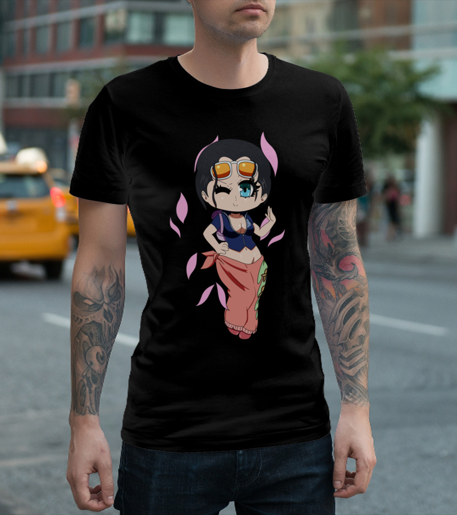 Demon Child Chibi Cute Character with Sunglasses and Pink Accents T-Shirt