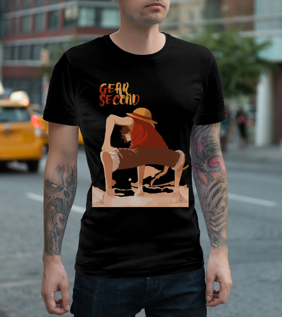 Gear Second Luffy Stance Iconic Anime Character Pose T-Shirt