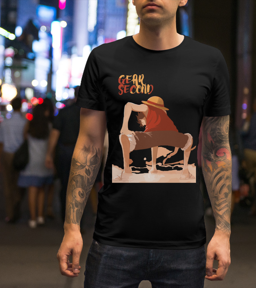 Gear Second Luffy Stance Iconic Anime Character Pose T-Shirt