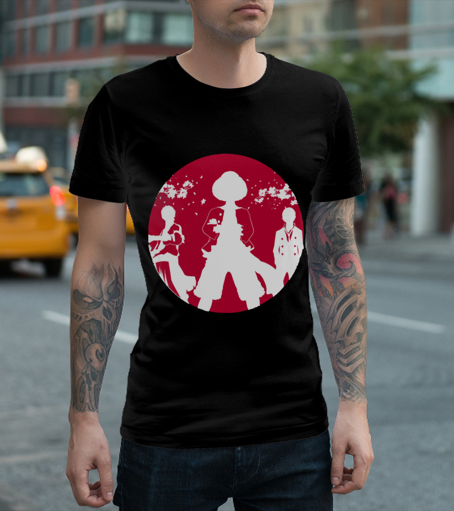Samurai Champloo Japan Piece Cherry Blossoms Silhouette Scene T-Shirt