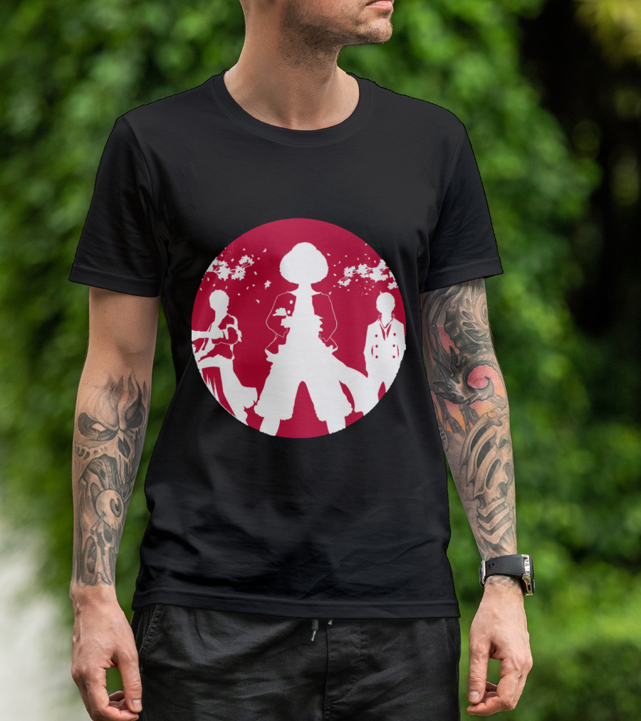 Samurai Champloo Japan Piece Cherry Blossoms Silhouette Scene T-Shirt