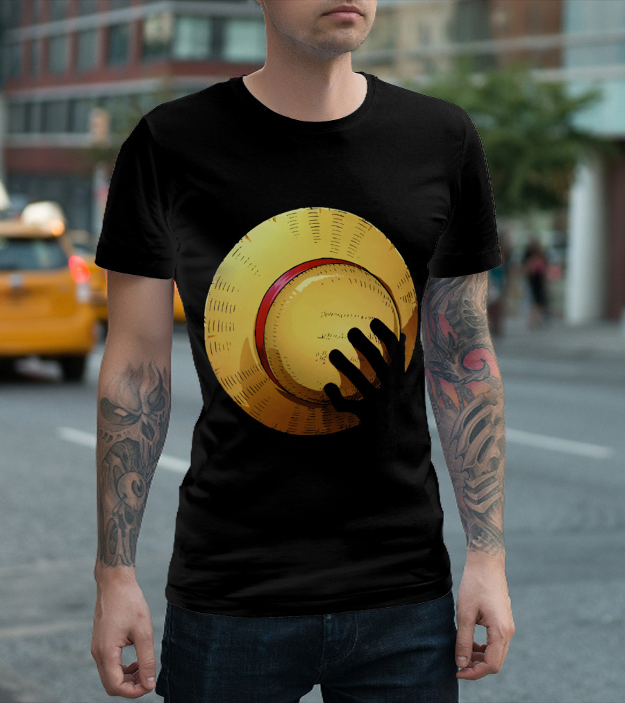 KEEP THE HAT Straw Hat Hand T-Shirt